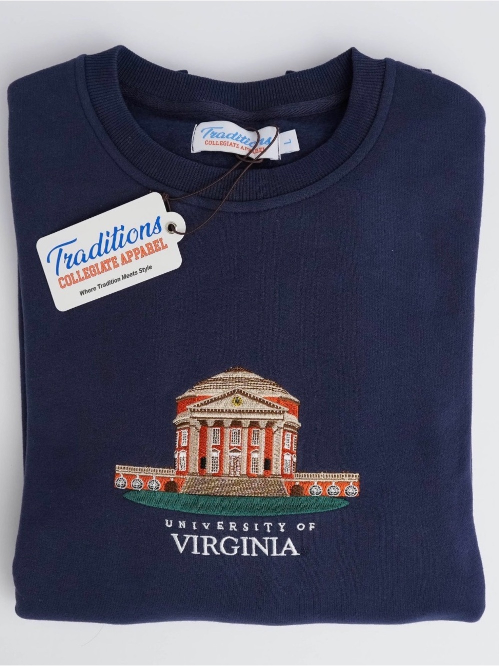 Traditions Collegiate Apparel University of Virginia Navy Crewneck Sweatshirt